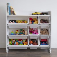 Humble Crew Toy Storage Organizer With Shelf And 9 Storage Bins White