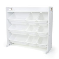 Humble Crew Toy Storage Organizer With Shelf And 9 Storage Bins White