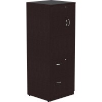 Lorell Essentials Laminate Tall Storage Cabinet 2Drawer 236 x 236 x 656 Cabinet 2 x File Drawers 1 Doors 2