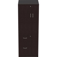 Lorell Essentials Laminate Tall Storage Cabinet 2Drawer 236 x 236 x 656 Cabinet 2 x File Drawers 1 Doors 2