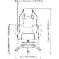 Lorell Lys High-Back 2-Color Economy Gaming Chair