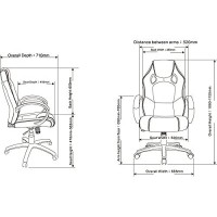 Lorell Lys High-Back 2-Color Economy Gaming Chair