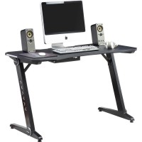 Lorell Standard Ergonomic Gaming Desk x 47 Table Top Width x 2375 Table Top Depth 29 Height Assembly Required Black