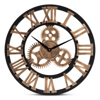 Baxton Studio clocks BlackAntique Gold