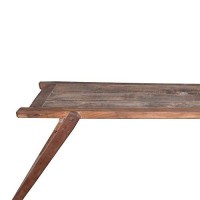 Benjara Wooden Folding Console Table With Angled Legs, Brown