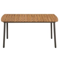 vidaXL Garden Table 59x354x283 Solid Acacia Wood and Steel 44234