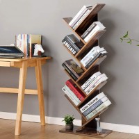 Tangkula 55-Inch Tree Bookshelf, 9-Shelf Free Standing Tree Bookcase, Bookshelves for Home Living Room Office Children? Room, Display Stand for CDs/Albums/Books, w/Anti-toppling Device (Rustic Brown)