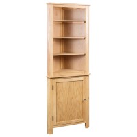 vidaXL Corner Cabinet 232x141x708 Solid Oak Wood 247042
