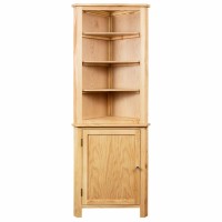vidaXL Corner Cabinet 232x141x708 Solid Oak Wood 247042