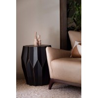 Homeroots Furniture 16.4 X 16.4 X 22 Black Wood Accent Table