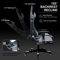 Gtracing Gaming Chair With Footrest Speakers Video Game Chair Bluetooth Music Heavy Duty Ergonomic Computer Office Desk Chair G