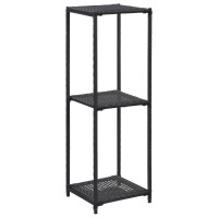 vidaXL Bookshelf Storage Shelf Bookcase Plant Display Display Shelf Household Shelf Freestanding Shelf Unit Modern Black Po