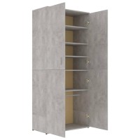 vidaXL Shoe Cabinet 6Tier Shoe Organizer with Doors Hall Cabinet Hidden Shoe Storage for Entryway Closet Bedroom Concrete G