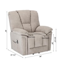 Charleston Sand Microfiber Lift Chair