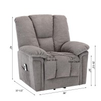 Charleston Ash Grey Microfiber Lift Chair