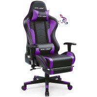 Gtracing Gaming Chair With Speaker And Footrest Office Computer Chairs Music Video Gamer Chair Heavy Duty Ergonomic Computer Off