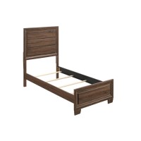 Brandon Twin Panel Bed Medium Warm Brown