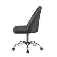 Althea Upholstered Tufted Back Office Chair Grey and Chrome