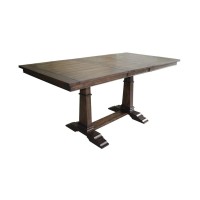 Avenue Trestle Counter Dining Table Vintage Dark Pine