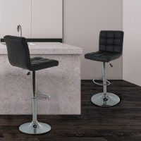 Bestoffice Modern Bar Stool Set Of 2 Barstools Height Adjustable Counter Height Swivel Bar Stool Pu Leather Bar Chairs Hydraulic Dining Room Chairs Home Kitchen Stools