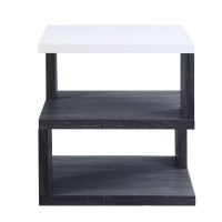 AcME Pancho End Table, gray & White High gloss 82172(D0102H7cJIX)