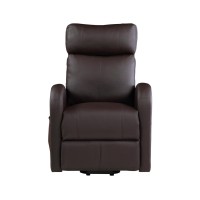 Acme Ricardo Faux Leather Upholstered Recliner With Power Lift In Brown