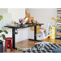 Fezibo Electric Standing Desk 60 X 24 Inches Height Adjustable Stand Up Desk Sit Stand Home Office Desk Computer Desk Rustic