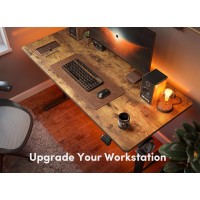 Fezibo Electric Standing Desk 55 X 24 Inches Height Adjustable Stand Up Desk Sit Stand Home Office Desk Computer Desk Rustic