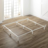 Zinus Compack Metal Bed Frame 7 Inch Support Bed Frame For Box Spring And Mattress Set White King