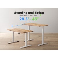 Fezibo Electric Standing Desk 55 X 24 Inches Height Adjustable Stand Up Desk Sit Stand Home Office Desk Computer Desk Black