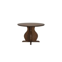 Acme Maurice Wooden Round Counter Height Dining Table In Oak