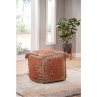 Jafar Square Handwoven Jute Pouf