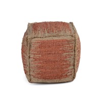 Jafar Square Handwoven Jute Pouf