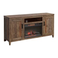 Martin Svensson Home Napa Tv Stand With Fireplace, 65, Natural