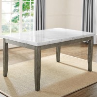 Emily White Marble Top Dining Table