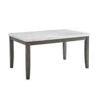 Emily White Marble Top Dining Table