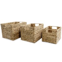 vidaXL Storage Basket Set 3 Pieces Water Hyacinth 245490