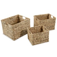 vidaXL Storage Basket Set 3 Pieces Water Hyacinth 245490