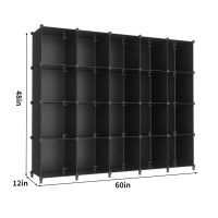 Homidec 20Cube Black Cube Storage Organizer Modular Storage Shelf With Hammer Cube Storage Bin Cabinet Closet Bookshelf For L