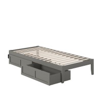 Colorado Twin Extra Long Bed With Usb Turbo Charger And 2 Extra Long Drawers In Grey