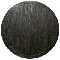 Round Dining Table with Pedestal Base, Antique Black
