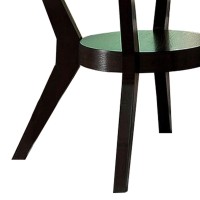 48 Modern Round Dining Table with Bottom Shelf, Brown
