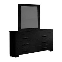 Benjara Contemporary 4 Piece Glossy Wooden Queen Bedroom Set, Black