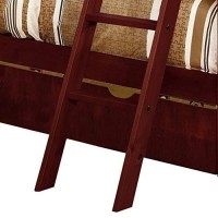 Benjara Arch Design Wooden Twin Bunk Bed With Trundle, Brown