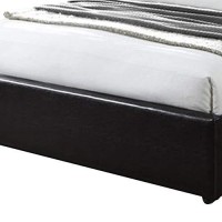 Benjara Platform Style Faux Leather Full Size Bed With 2 Drawers, Black