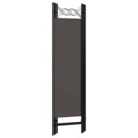 Vidaxl Room Divider, 4 Panel Folding Privacy Screen For Room Separation, Freestanding Room Divider For Office, Industrial Modern Style, Anthracite