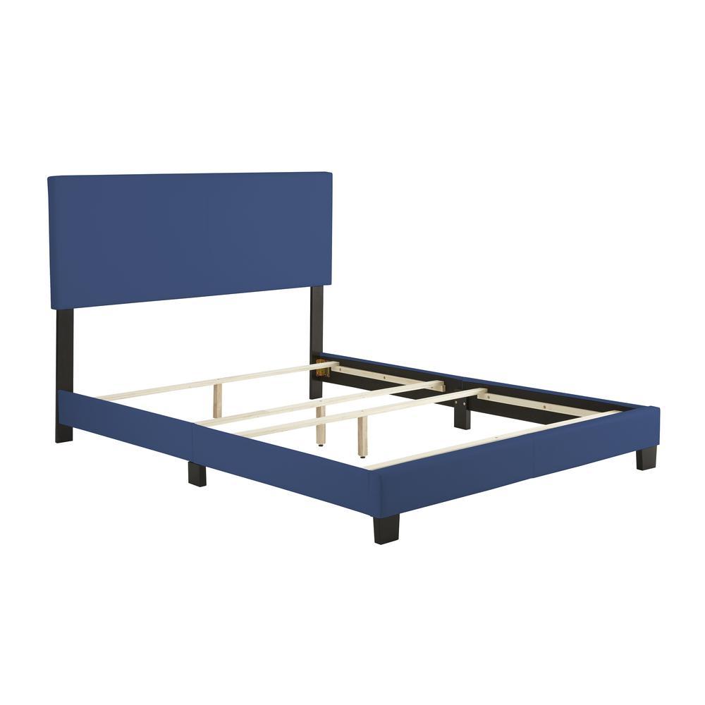 Boyd Sleep Florence Upholstered Faux Leather Platform Bed Twin Blue