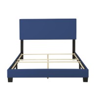 Boyd Sleep Florence Upholstered Faux Leather Platform Bed  Twin  Blue