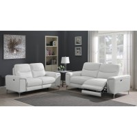 Largo 2piece Upholstered Power Living Room Set White