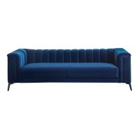 Chalet 3piece Tuxedo Arm Living Room Set Blue